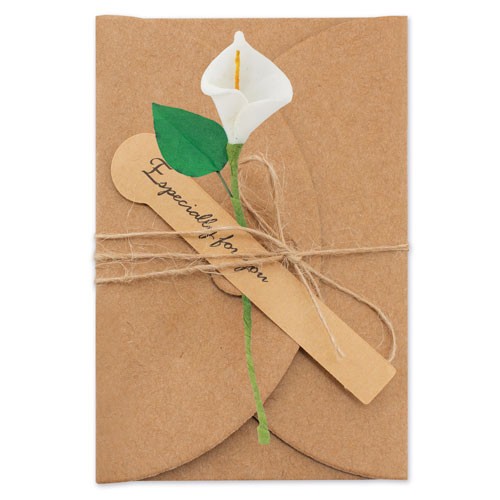 CARTE VINTAGE FLEUR SÉCHES (PACK DE 10)