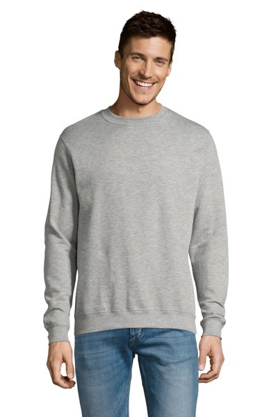 SWEATSHIRT GOLA REDONDA UNISSEXO - NEW SUPREME - Cinzento claro 