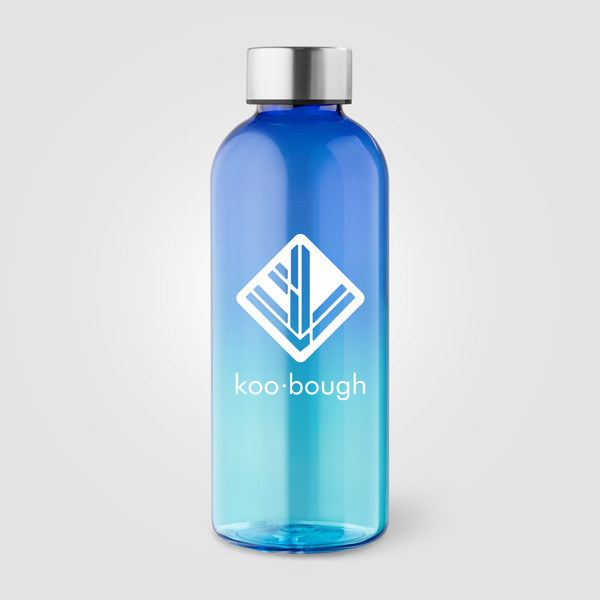 Gourde Skye, rPET, bouchon twist ombré - 500 ml - Bleu roi / Jet d’encre 4 couleurs