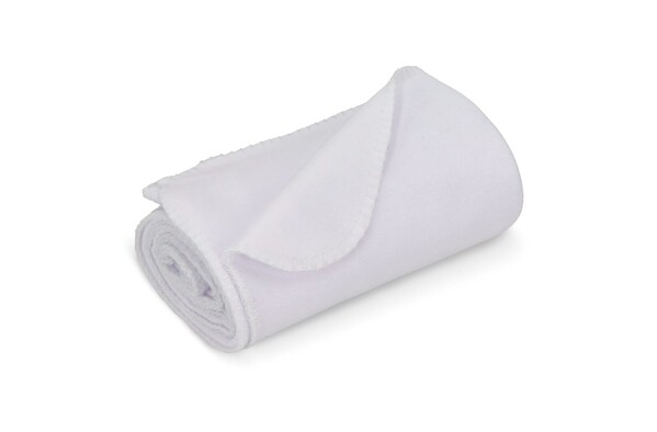 Couverture polaire OEKO-TEX® sublimation 120 x 150 cm 190 g/m² - Blanc