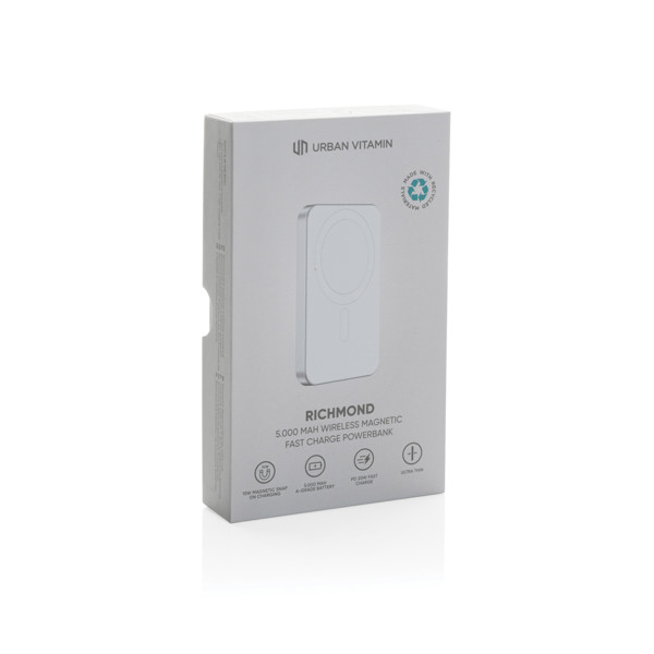 Urban Vitamin Richmond RCS plastic/alu 5000mah powerbank - Silver