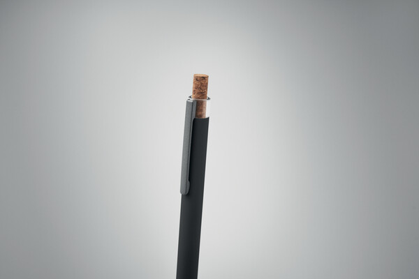 Recycled aluminium pen Bergamo + - Black