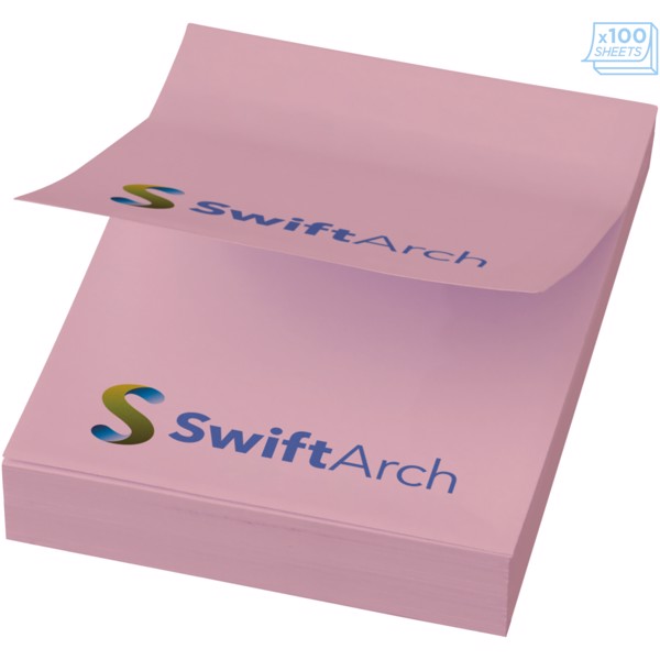Sticky-Mate® A8 memoblok 50x75mm - Lyserød / 100 pages
