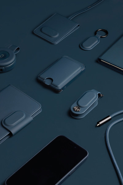 VINGA Baltimore RCS Porte-clés avec traceur intégré Dual - Bleu Marine