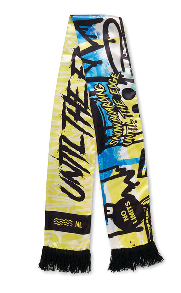 Lowest priced full colour double layer scarf. Made of satin fabric - Black