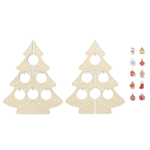 Wooden Xmas tree decoration Silueta