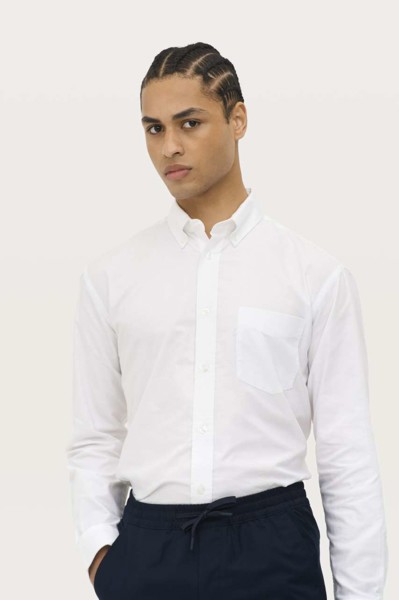 Sol's Boston - Long Sleeve Oxford Men's Shirt - White / 3XL