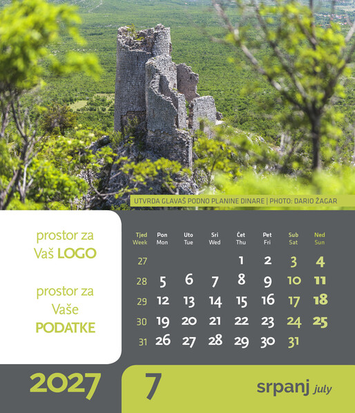 Stolni CD kalendar – Dvorci i utvrde