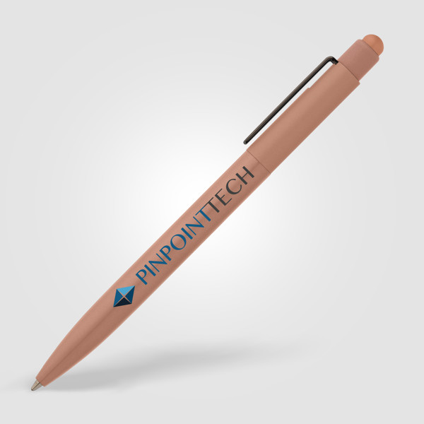 Evo Softy Recycled Aluminium Pen  w/ Stylus - Rose Gold / 4 Color inkjet