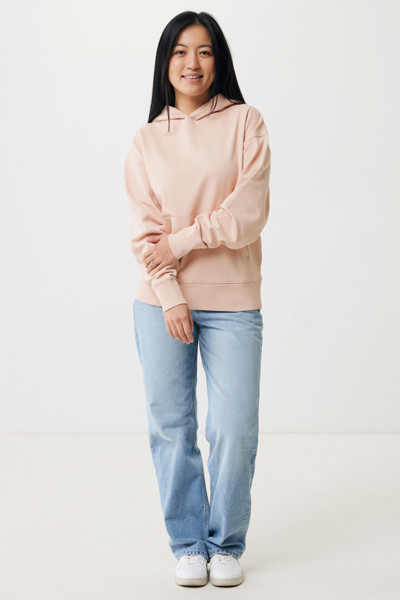 Iqoniq Yoho recycled cotton relaxed hoodie - Peach Nectar / S