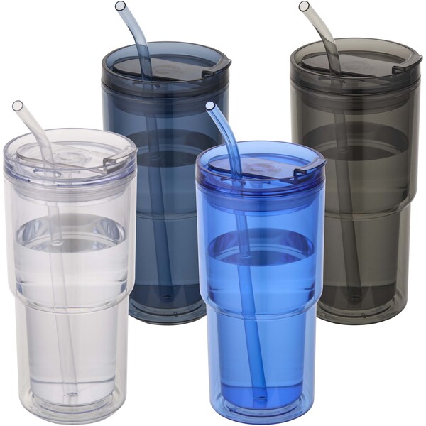 Archer 480 ml double wall plastic tumbler - Transparent Clear