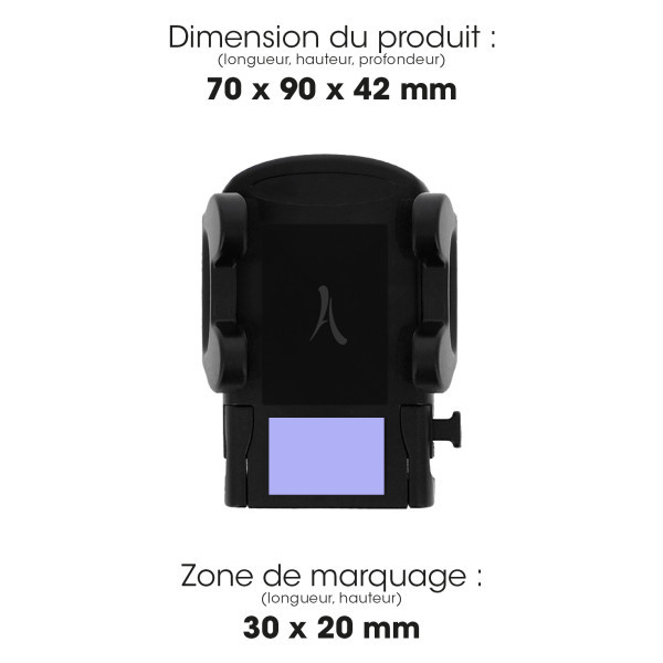 YUNIBA - SUPPORT VOITURE 3 EN 1 NOIR - POUR SMARTPHONE 6.9"