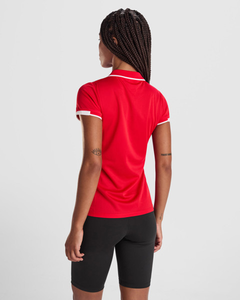 Tamil Woman Polo Shirt - White/Black / M