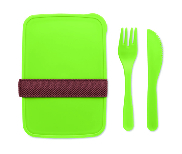 Portapranzo con posate Sunday - lime