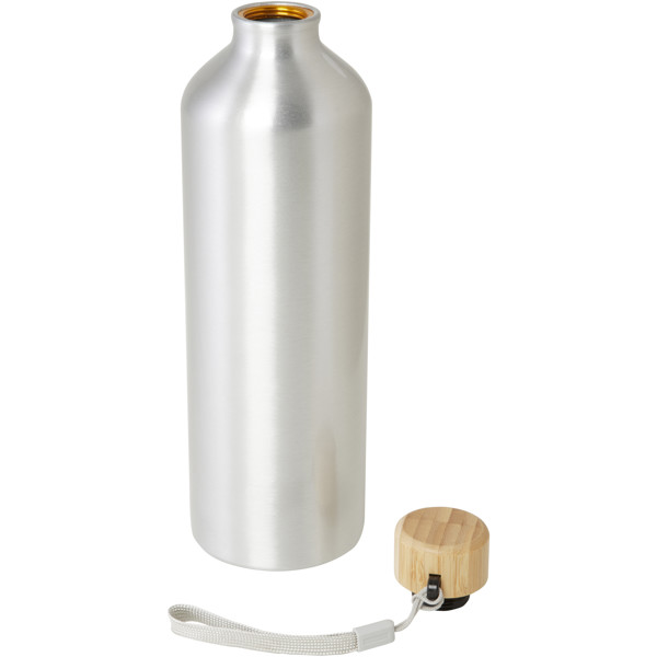 Garrafa de água em alumínio reciclado com certificação RCS de 1000 ml "Malpeza"