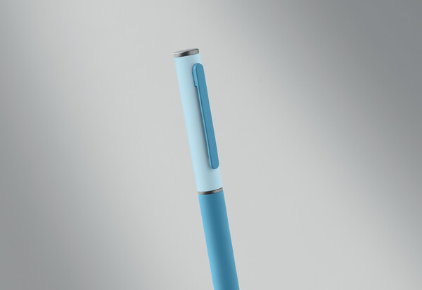 Recycled alu twist ball pen Fillan - Turquoise