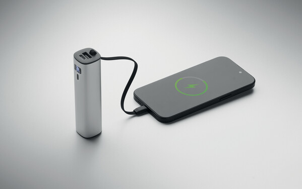 Power bank 5000mAh PD 20W Powertube - Matt Silver