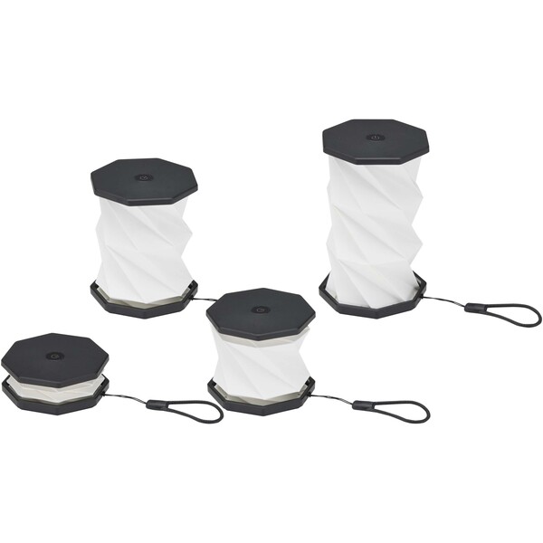 Celestia foldable and dimmable recycled plastic table lamp - Black