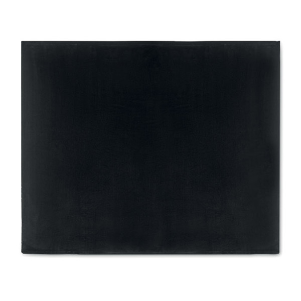 Davos blanket flannel fleece, 280 g/m², 150x120 cm - Black
