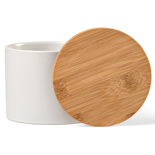 Ceramic canister, bamboo lid, 525ml