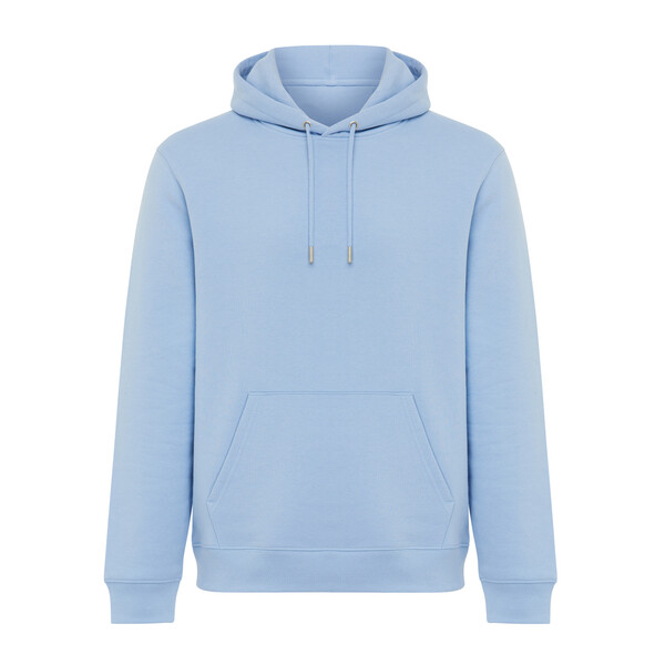 Mikina s kapucí IQONIQ Joshua z recyklované bavlny - Sky Blue / XL