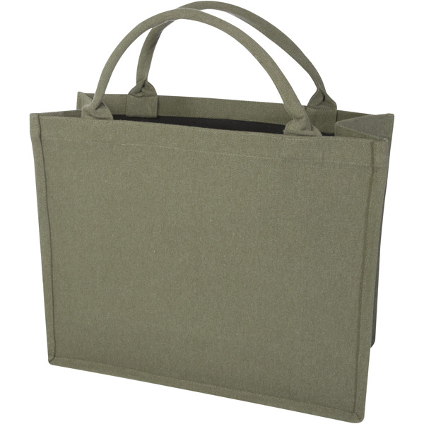 Tote bag per libri in materiale riciclato da 500 g/m² Trace Aware™ - Verde
