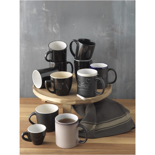 Chalk-write 330 ml ceramic mug - White