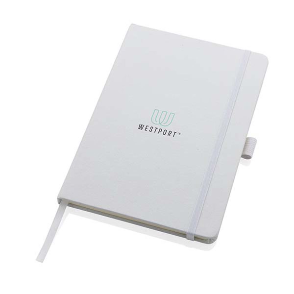 Sam A5 RCS certified bonded leather classic notebook - White