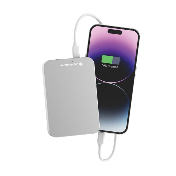 Urban Vitamin Compton  RCS plastic/alu 10.000 mah powerbank - Silver