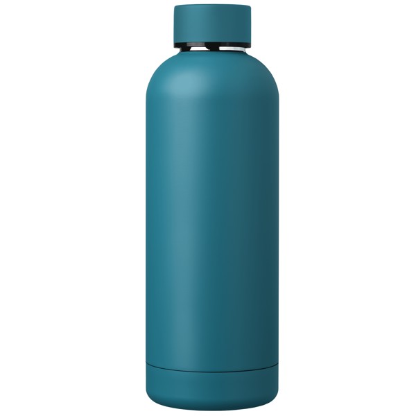 Astrid Recycled Stainless Steel Double Wall Bottle - 530 ml - Teal / Silkscreen