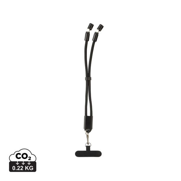 LoopAmp RCS RPET adjustable phone wrist strap 60W cable