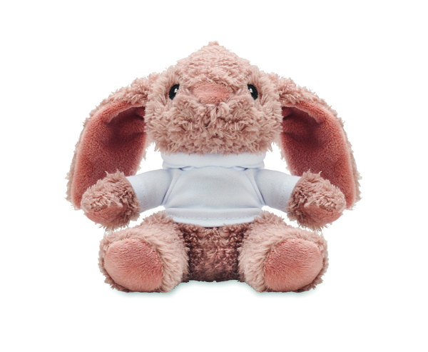 Bunny plush hoodie, 140x100x120 mm PET