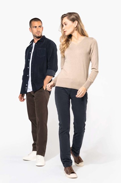 Ladies' Chino Trousers - White / 36