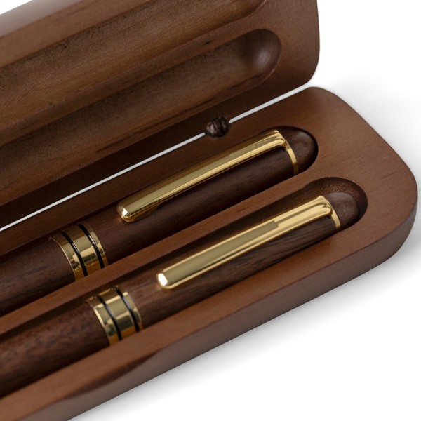 Walnut wooden pen set Adelina
