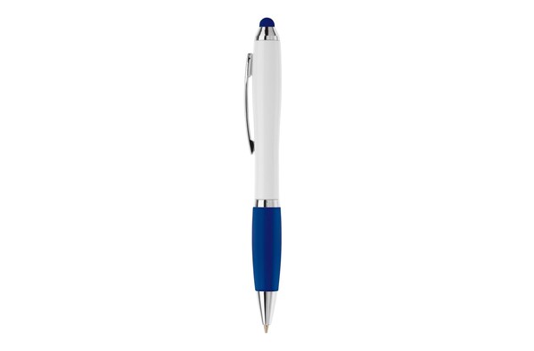 Ball pen Hawaï stylus hardcolour - White / Dark blue