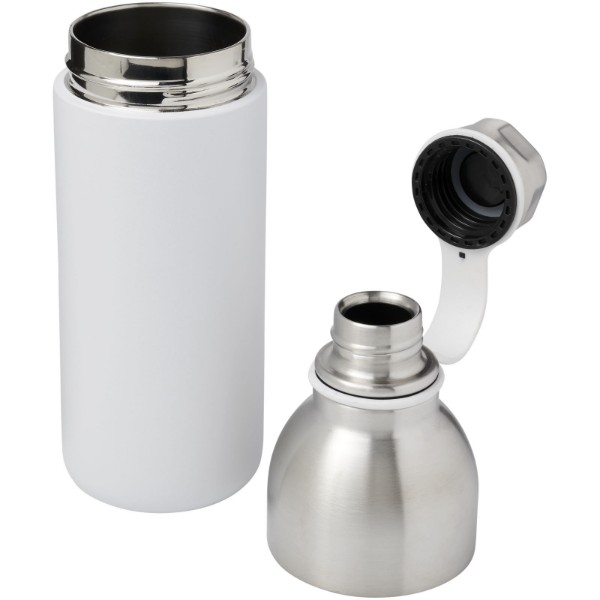 Koln 590 ml copper vacuum insulated sport bottle - White