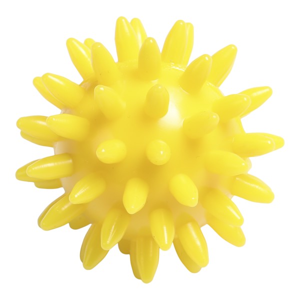 Massage Hedgehog Ball, neutral (55mm, yellow), "Made in Germany" - Yellow