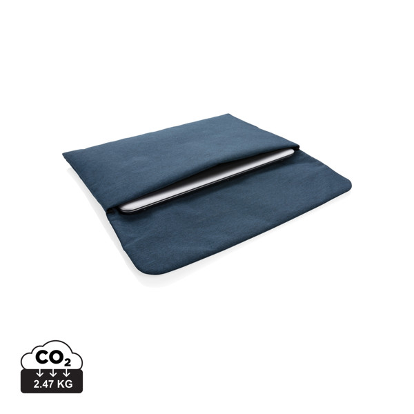 Magnetic closing 15.6" Laptop sleeve PVC free - Blue