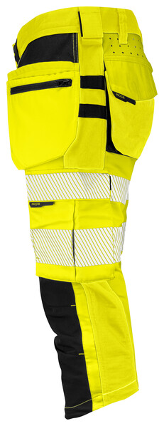 6577 3/4 pant stretch Yellow/Black C46