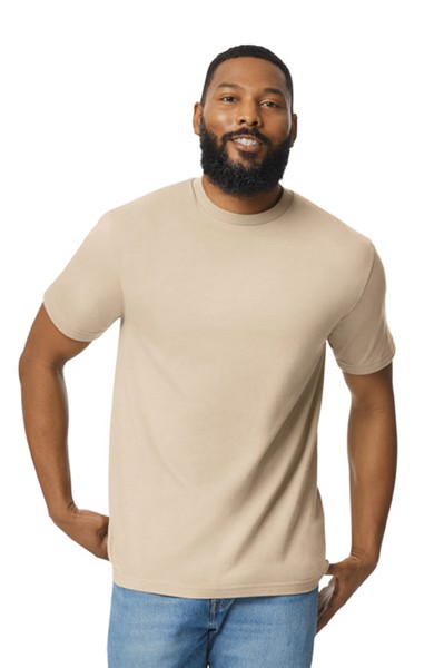 Softstyle™ Midweight Adult No Label Enzyme Wash T-Shirt - Pitch Black / 5XL