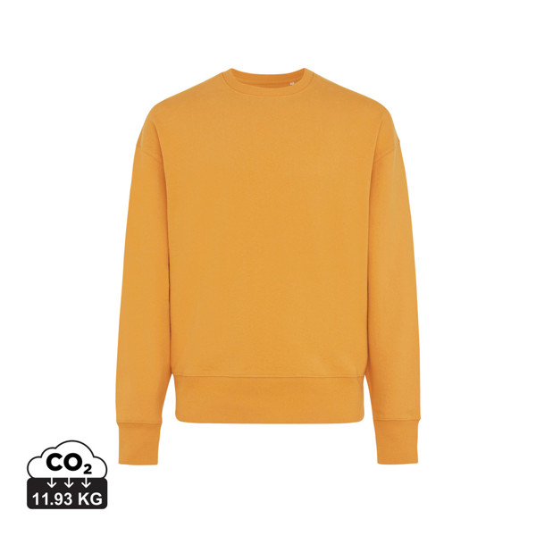 Iqoniq Kruger Relax-Rundhals-Sweater aus recycelt. Baumwolle - Sundial Orange / L