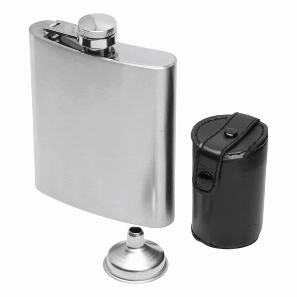 7 Piece Stainless Steel Hip Flask Set Gentleman