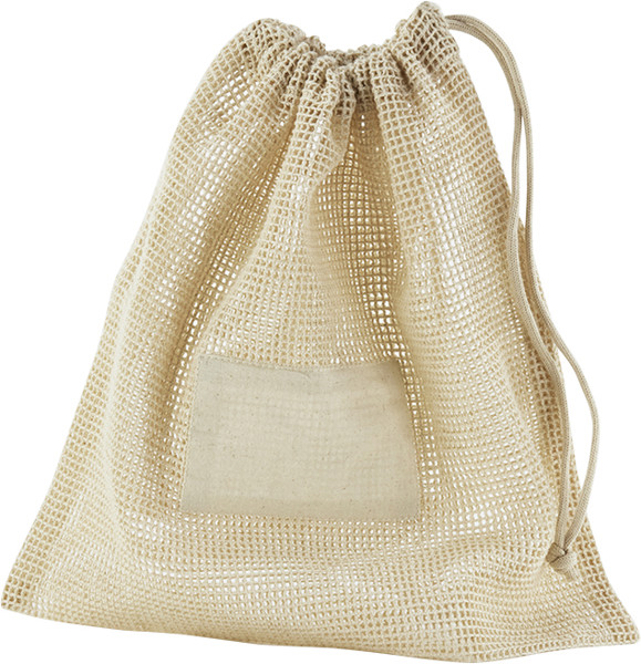 Bio-Baumwoll Netztasche mit Zugkordel Westford Mill | W 155