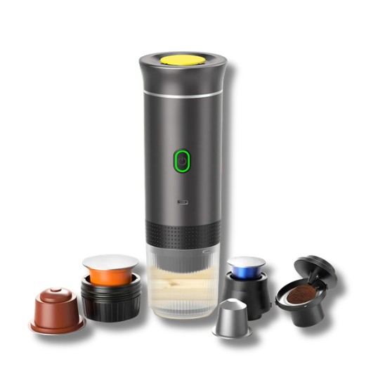 Portable electric coffee maker - WHITE