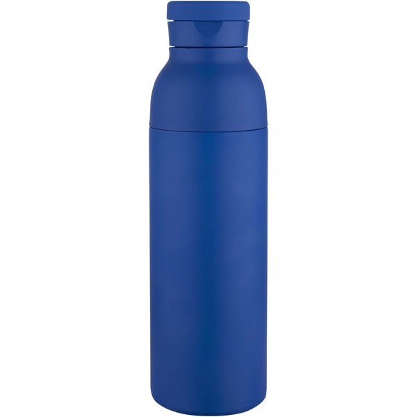 Bouteille avec isolation sous vide Illuminate double paroi de 650 ml en acier inoxydable recyclé certifié RCS - Bleu royal
