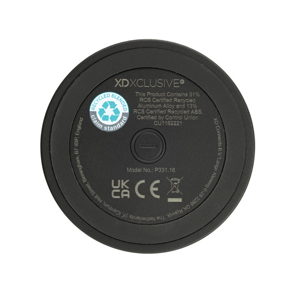 Reproduktor Nivio RCS z recyklovaného hliníku magnetický 5W - Černá