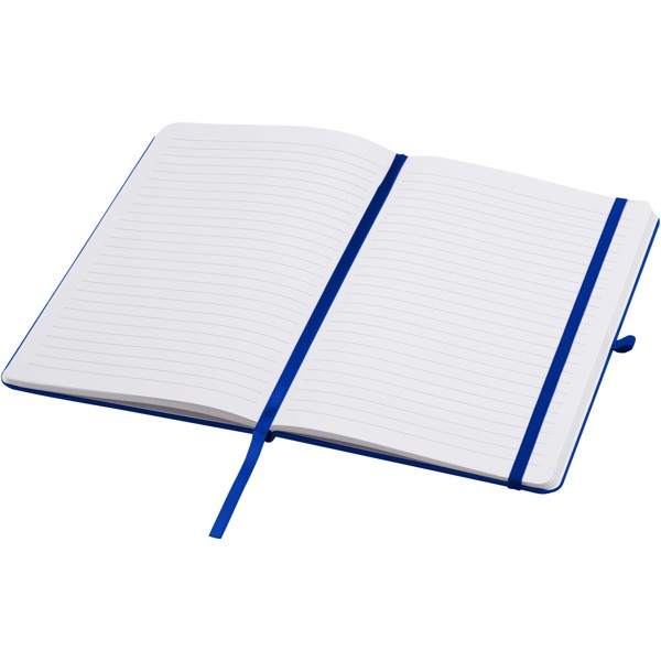 Carnet A5 Teak ligné recyclé à couverture rigide - Bleu royal