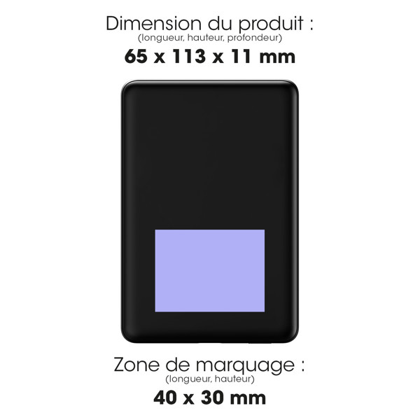 MANTI - BATTERIE DE SECOURS ALUMINIUM  MAGSAFE 20W - NOIR