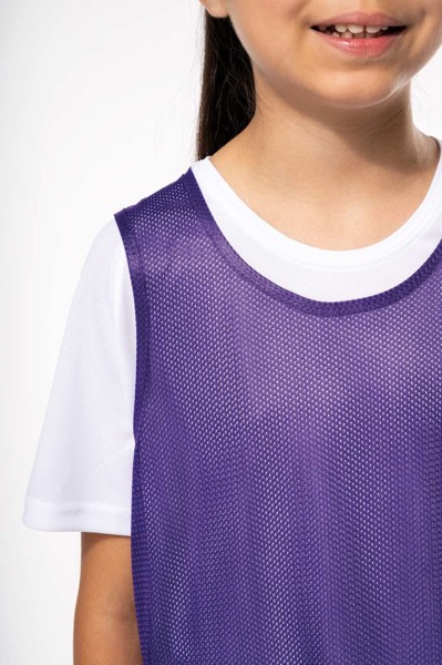 Kid's Lightweight Mesh Multisport Bib - White / 10/14