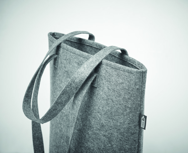 RPET felt shopping bag Taslo - Grey